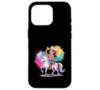 Criatura fábula unicornio con vaquera Carcasa para iPhone 16 Pro