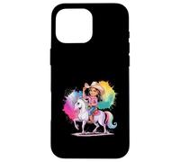 Criatura fábula unicornio con vaquera Carcasa para iPhone 16 Pro Max