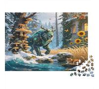 Criatura Fantasía del Bosque Puzzle de 1000 Piezas Papel Adultos Escena Invernal Juego de Puzzle 1000 Piezas Relax Hogar Regalo 52x38cm/1000pcs