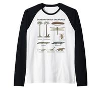 Criaturas Cámbricas Paleontología Fósil Vida Marina Camiseta Manga Raglan