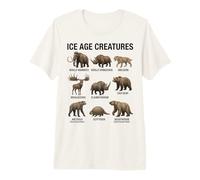 Criaturas de la Edad de Hielo Paleontología Mamíferos prehistóricos Camiseta Premium