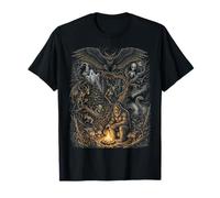 Criaturas del Bosque Misterioso Bigfoot Leyendas del Hombre Polilla Camiseta