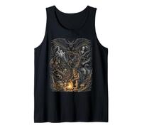 Criaturas del Bosque Misterioso Bigfoot Leyendas del Hombre Polilla Camiseta sin Mangas