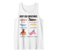 Criaturas del mar Profundo Biología del océano Vida Marina Oceanografía Camiseta sin Mangas