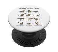 Criaturas Jurásicas Especies de Dinosaurios Era Paleontología PopSockets PopGrip Adhesivo