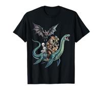 Criaturas legendarias Montando Juntos el Monstruo del Lago Ness Camiseta