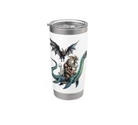 Criaturas legendarias montando juntos el monstruo del lago Ness Vaso térmico de acero inoxidable de doble pared