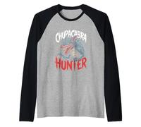 criaturas mitológicas Oficial Chupacabra Cazador Camiseta Manga Raglan