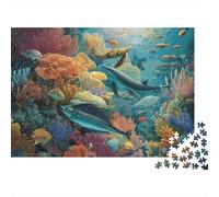 Criaturas Submarinas: Juegos Educativos del Mundo Subacuático para Adultos y Niños Amigos y Familiares. 500 Piezas (52 x 38 cm).