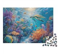 Criaturas submarinas: Mundo Submarino. Diseño único y Lujoso, Juego Familiar y decoración del hogar. 300 Piezas (40 x 28 cm).