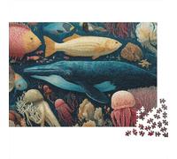 Criaturas submarinas: Mundo Submarino, Juegos desafiantes para familias, Ideales para la decoración del hogar, Muy difíciles, 500 Piezas (52 x 38 cm)