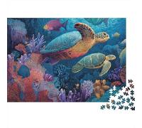 Criaturas Submarinas Mundo Submarino. Un Divertido y Divertido Juego de Rompecabezas Educativo con un Alto Nivel de dificultad. 300 Piezas (40 x 28 cm).