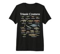 Criaturas Triásicas Primeros Reptiles Evolución Paleontología Camiseta Premium