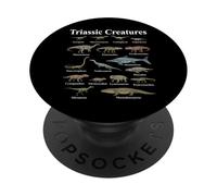 Criaturas Triásicas Primeros Reptiles Evolución Paleontología PopSockets PopGrip Adhesivo