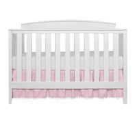 Crib Bed Skirt - Poliéster Peach Skin Velvet 28x52in 14in Drop | Ruffled Crib Skirt, CribSkirt Bedding Decor, Soft Microfiber BedSkirt | Room