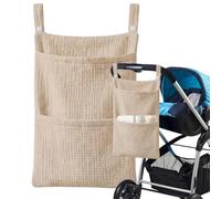 Crib Diaper Organizer Bag - Cotton Washable Large Capacitys