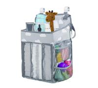 Crib Diaper Organizer - Stable Baby Stuff Organizer, Multi-Pocket Large Capacity Changing Table Diaper Stacker | DiIaper Stacker for Playard Door Nursery Bottles Clothes Tissues Toys Use 8x10x14in