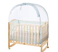 Crib Extender, Pop-Up Baby Crib Tent, 27.56x51.18x55.12 Inches Breathable, Easy Setup Bed Barrier for Preventing Climbing out, Nursery Bedroom Home School Kids, White, Gray, Pink