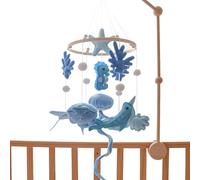 Crib Mobile - 50x23 Cm Suave Felpa Decoración, Colgante Calmante Marina Temática Juguetes | Cochecito De Cochecito De Cochecito Playpen Colgando Para, Niñas Nuevos Padres Foto Apoyos Y Mantas