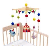 Crib Mobile,Animal Circus Design Interactive Bassinets sory Toys - Musical Crib Mobile,for Living Room Home Travel Car Stroller Decor Photo Prop