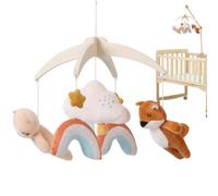 Crib Mobile - Animal Shape Plush Stroller Soothing Toys Calming Sensory