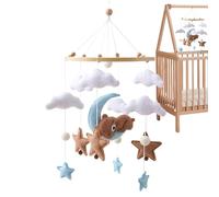 Crib Mobile, Bear Mobile Bassinet Toys, Felt Cloud Cuna Toy, 17,72 x 9,06 pulgadas Sturdy Nursery Decoration for Bedroom, Children's Room, Diaper Station and Stroller Use
