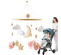 Crib Mobile Bohemian - Wooden Hanging Decor | Cloud Moon Sheep Nursery