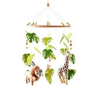 Crib Mobile - Jungle Animal Nursery Hanging Mobile With Lion Giraffe