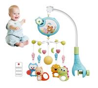 Crib Mobile - Musical Rotating Toy With Remote, Night Light