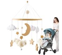 Crib Mobile, Nursery Bassinet Pendant, Musical Crib Toys with Bohemian Inspired Design and Sturdy Construction for Nursery, Bassinet or Stroller Decorations