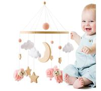 Crib Mobile, Nursery Bassinet Pendant, Musical Crib Toys with Bohemian Inspired Design and Sturdy Construction for Nursery, Bassinet or Stroller Decorations