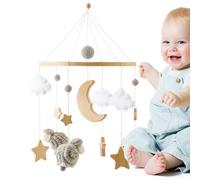 Crib Mobile, Nursery Bassinet Pendant, Musical Crib Toys with Bohemian Inspired Design and Sturdy Construction for Nursery, Bassinet or Stroller Decorations