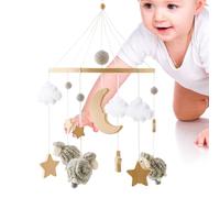 Crib Mobile, Nursery Bassinet Pendant, Musical Portable Bohemian Cribs Cute Ornaments for 0-3 Boys and Girls, Stroller Decoration