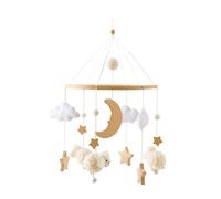 Crib Mobile, Nursery Bassinet Pendant, Musical Portable Bohemian Cribs Cute Ornaments for 0-3 Boys and Girls, Stroller Decoration