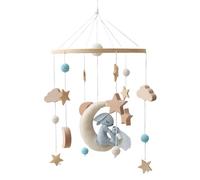 Crib Mobile, Portable Stroller Toy, Rotating Crib Bed Bell, Hangable Accessory with Soothing Motion, Visual Stimulator for Nursery Playpen, Babies, Childcare and Travel, Multicolor