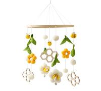 Crib Mobile | Sleep Soothing Bed Bell - Versatile Bee And Flower Crib Mobile, Cognitive Growth Enhancer With Suspended Function | Nursery Hangable Decoration For Kids Babyyyshower or Birthday