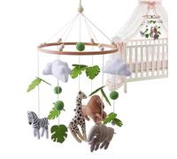 Crib Mobile Theme - Nursery Hanging Soothing Toy for Boys Sleep | ABS Cotton Felt Soft Rotating Music Box Arm Adjustable Clamp Easy Installation Use Set 17.72x9.06 in