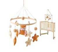 Crib Mobile Toy - 15.75 Inch Wooden Felt Nursery Decor