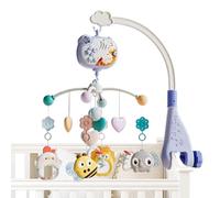 Crib Mobile with Music and Lights, Rotating Baby Bassinet Toy, Soothing Nursery Accessory, Gentle Visual & Audio Stimulation, Funny Bedroom Decor for Newborns, ABS Material