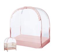 Crib Tent - Red de Seguridad para Crib Tijera | Red de Seguridad para Crib | Durable Strong Self-Locking Zippers | Crib Tent To Keep from Climbing out Breathable For Kids Nursery Bedroom