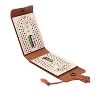 Cribbage Board, Foldable Travel Cribbage Game Set, 3.94x2.76x1.18 Inches Classic Tabletop Toy with Peg Storage Compartment, Interactive Playing Board for Family Gatherings, Camping