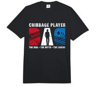 Cribbage Player Dad The Idol Loves Juego de Cartas Cribbage Player Comfort Colors Adult Heavyweight T-Shirt