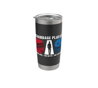Cribbage Player Dad The Idol Loves Juego de cartas Cribbage Player Vaso térmico de acero inoxidable de doble pared