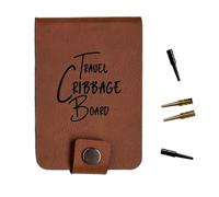 Cribbage Travel Board Set - Foldable Pocket Game Kit For Outdoor Picnic Camping Road Trips | Wooden Card Game with 4 Peg Markers 1 Compact Storage, Case Party Entertainment For Portable Recreation