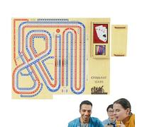 Cribbage Wargame - Juego de Tablero de Madera portátil, Juguete de Estrategia de Tarjeta educativa | Entretenimiento Familiar Apto para Viajes para Acampar, Coche, Patio, Granja, Juego Nocturno