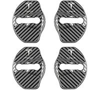CRIBBU 4 Piezas De Cubierta De Cerradura De Puerta De Coche para Tesla Door Lock Cover 4PCS Cubiertas Protectoras De Acero Inoxidable Interior ProteccióN Accesorios,B/Carbon Texture