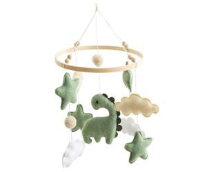 CribMobile - Tema de dinosaurio suave | Chupete de noche para habitación infantil con rotación suave, canción relajante, personajes de peluche para la comodidad del sueño, niños y niñas, fijación de B