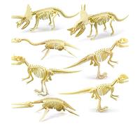 Cricia 7 Piezas de Dinosaurio fósil Esqueletos Huesos de Dinosaurio Juguetes para niños Juguetes arqueológicos para niños Dinosaurio fósil Ciencia Jugar Dinosaurios fósiles Juguetes