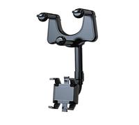 Cricia Soporte para teléfono para automóvil Giratorio y retráctil de 360 Grados, Soporte para teléfono con Espejo retrovisor para automóvil Ajustable Multifuncional, Soporte para teléfono móvil