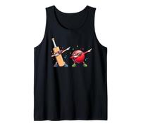 Cricket Bat Ball Dabbing Sunglasses Cricket Player Kids Boys Camiseta sin Mangas